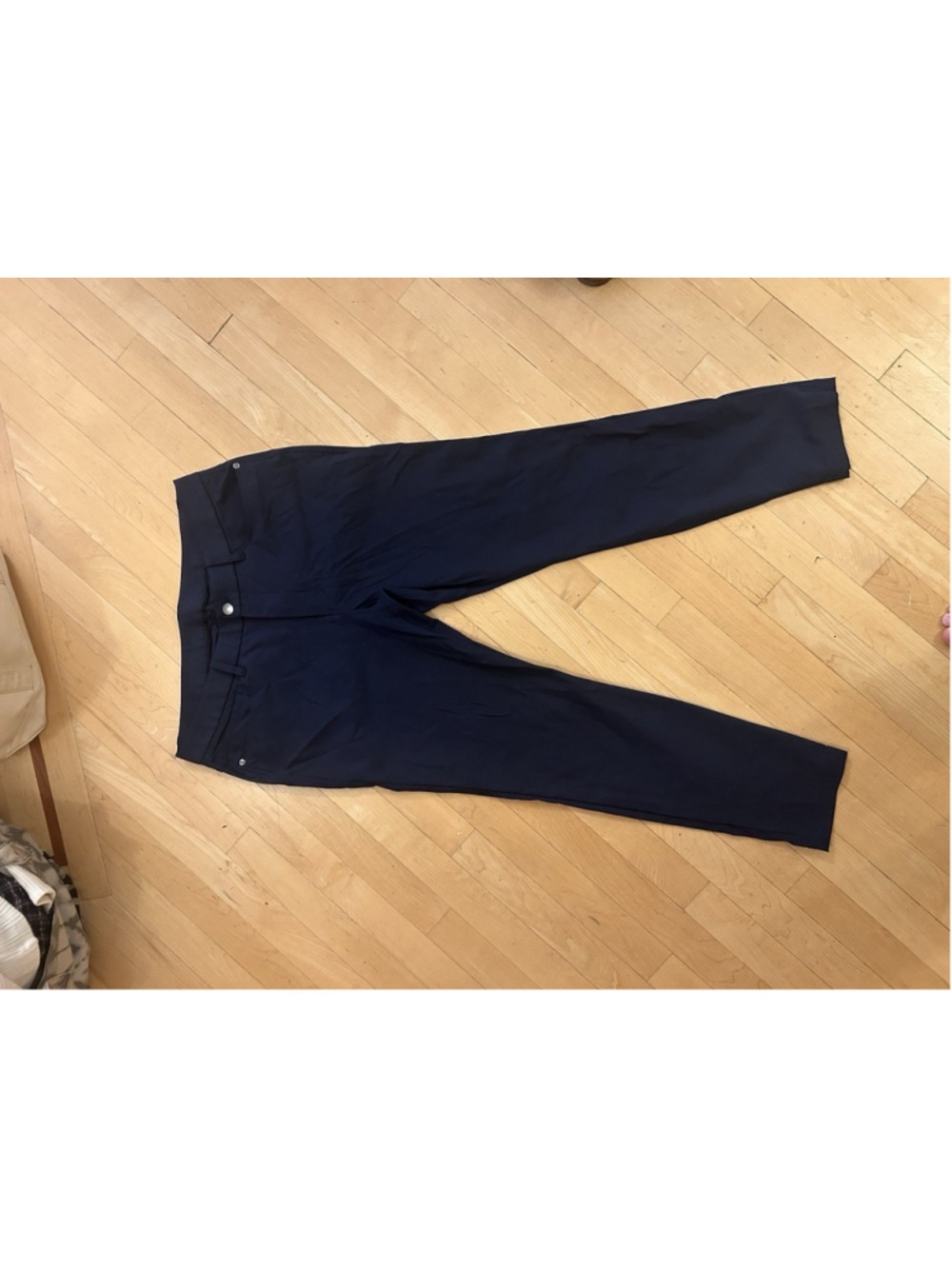 Lululemon ABC Pants Mens 36x30 Navy Blue Slim Fit 5-Pocket Warpstreme Stretch